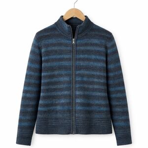 Edinburgh Woolen Mill Green Wool Full Zip Jacket Sz Med